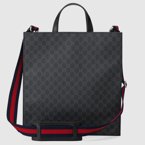 GUCCI★18SS ソフト GGスプリーム トートバッグ ブラック 8030811